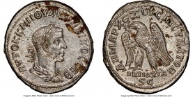 SYRIA. Antioch. Philip II, as Augustus (AD 247-249). BI tetradrachm (27mm, 12.65 gm, 7h). NGC MS 5/5 - 4/5. AD 249. AYTOK K M IOYΛI ΦIΛIΠΠOC CЄB, laur...