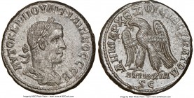 SYRIA. Antioch. Philip II, as Augustus (AD 247-249). BI tetradrachm (25mm, 12.42 gm, 7h). NGC MS 5/5 - 3/5. AD 249. AYTOK K M IOYΛI ΦIΛIΠΠOC CЄB, laur...
