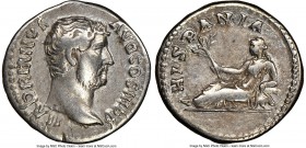 Hadrian (AD 117-138). AR denarius (18mm, 6h). NGC VF. Rome, AD 134-138. HADRIANVS AVGVSTVS COS III P P, bare head of Hadrian right / HIS-PANIA, Hispan...