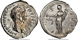 Antoninus Pius (AD 138-161). AR denarius (18mm, 6h). NGC VF, flaw flan. Rome, AD 148-149. ANTONINVS AVG-PIVS P P TR P XII, laureate head of Antoninus ...