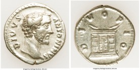 Divus Antoninus Pius (AD 138-161). AR denarius (18mm, 3.17 gm, 6h). VF. Rome, AD 161. DIVVS ANTONINVS, bare head of Divus Antoninus Pius right / DIVO ...