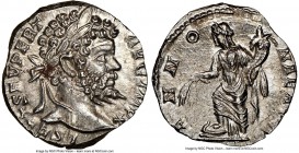 Septimius Severus (AD 193-211). AR denarius (16mm, 2.38 gm, 1h). NGC MS 4/5 - 4/5. Rome, late AD 198 or AD 199-200. L•SEPT SEV AVG IMP XI PART MAX•, l...