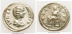 Julia Domna (AD 193-217). AR denarius (19mm, 3.18 gm, 1h). XF. Laodicea, AD 196-202. IVLIA-AVGVSTA, draped bust of Julia Domna right, seen from front,...