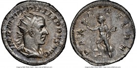 Philip I (AD 244-249). AR antoninianus (22mm, 4.54 gm, 6h). NGC Choice AU 4/5 - 5/5. Rome. IMP M IVL PHILIPPVS AVG, radiate, draped, cuirassed bust of...