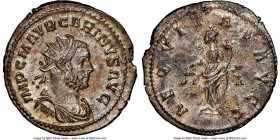 Carinus (AD 283-285). BI antoninianus (23mm, 3.94 gm, 12h). NGC MS 5/5 - 3/5. Lugdunum, 1st officina. IMP C M AVR CARINVS AVG, radiate, draped and cui...
