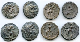 ANCIENT LOTS. Greek. Macedonian Kingdom. Ca. 336-317 BC. Lot of four (4) AR tetradrachms. Fine-VF. Includes: (4) Alexander III the Great (336-323 BC),...