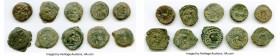 ANCIENT LOTS. Greek. Ptolemaic Egypt. 2nd-1st centuries BC. Lot of ten (10) AE chalkons and dichalkons (13-20mm). Fine. Includes: Ten fractional AEs o...