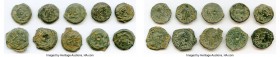 ANCIENT LOTS. Greek. Ptolemaic Egypt. 2nd-1st centuries BC. Lot of ten (10) AE chalkons and dichalkons (13-20mm). Fine. Includes: Ten fractional AEs o...