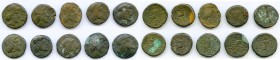 ANCIENT LOTS. Greek. Characene Kingdom. Ca. 1st century BC. Lot of ten (10) BI tetradrachms. Good, countermarks. Includes: Various kings, Heracles rev...