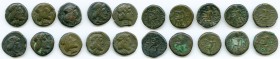 ANCIENT LOTS. Greek. Characene Kingdom. Ca. 1st century BC. Lot of ten (10) BI tetradrachms. Good, countermarks. Includes: Various kings, Heracles rev...
