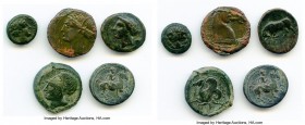 ANCIENT LOTS. Greek. Mixed. Ca. 5th-4th centuries BC. Lot of five (5) AE issues (12-20mm). Fine-About VF. Includes: Various cities and types. Five (5)...