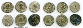 ANCIENT LOTS. Roman Provincial. AD 3rd century. Lot of six (6) BI tetradrachms. XF-Choice AU, Silvering. Includes: BI tetradrachm (6), various rulers....