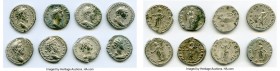 ANCIENT LOTS. Roman Imperial. Lot of eight (8) AR denarii. VF-XF. Includes: Eight Roman Imperial denarii, various emperors and empresses with differen...