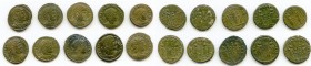 ANCIENT LOTS. Roman Imperial. AD 4th century. Lot of ten (10) AE3 or BI nummi. Choice VF-XF. Includes: Various emperors with different types. Total te...