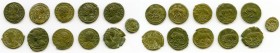 ANCIENT LOTS. Roman Imperial. AD 4th century. Lot of eleven (11) AE3 or BI nummi. Choice VF-XF. Includes: Eleven (11) AE3 or Bi nummi struck under Con...