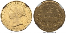 Victoria gold 1/2 Sovereign 1861-SYDNEY VF35 NGC, Sydney mint, KM3. Mintage: 186,000. Here is an opportunity to pick up a pleasing circulated example ...