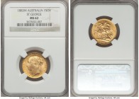 Victoria gold "St. George" Sovereign 1883-M MS62 NGC, Melbourne mint, KM7, S-3857B. AGW 0.2355 oz. 

HID09801242017

© 2020 Heritage Auctions | Al...
