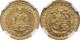 Republic gold Ducat 1933 MS64 NGC, KM8. 

HID09801242017

© 2020 Heritage Auctions | All Rights Reserved