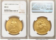 Victoria gold 5 Pounds 1887 MS61 NGC, KM769, S-3864. Jubilee head. AGW 1.1775 oz.

HID09801242017

© 2020 Heritage Auctions | All Rights Reserved