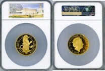Elizabeth II gold Proof "Queen's Beasts - White Lion of Mortimer" 500 Pounds (5 oz.) 2020 PR Ultra Cameo NGC, Mintage: 70. One of the first five struc...