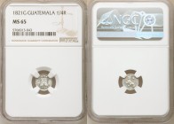 Ferdinand VII 1/4 Real 1821-G MS65 NGC, Nueva Guatemala mint, KM72. A true gem fully deserving of its assigned grade.

HID09801242017

© 2020 Heri...