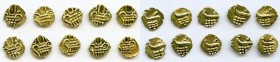 Cochin 10-Piece Lot of Uncertified gold Fanams ND (17th-18th Century) AU, Fr-1504. Average size 8mm. Average weight 0.37gm. Sold as is, no returns. 
...