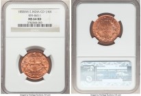 British India. East India Company 1/4 Anna 1858-(w) MS64 Red NGC, KM463.1. 

HID09801242017

© 2020 Heritage Auctions | All Rights Reserved
