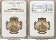 British Colony. Edward VII Penny 1905 MS65 NGC, KM23. A striking gem bursting with champagne and amber patination.

HID09801242017

© 2020 Heritag...