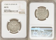 Philip V 2 Reales 1736 S-PA AU55 NGC, Seville mint, KM355. Even argent surfaces on this gently worn survivor.

HID09801242017

© 2020 Heritage Auc...