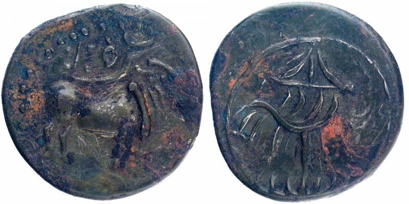 Ancient India Coins
Pallava Dynasty (200-800 AD)
Bronze Unit 
Pallavas of Kan...