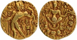 Gold Dinar Coin of Kumaragupta I of Gupta Dynasty of Archer type.