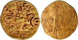 Punch Marked Gold Pagoda Coin of Jayasimha II of Chalukyas of Kalyana.
