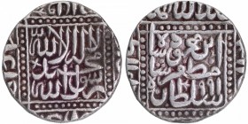 Silver One Rupee Coin of Shams ud din Muzaffar Shah III of Ahmadabad Dar ul Darb Mint of Gujarat Sultanate.