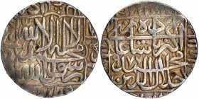 Silver One Rupee Coin of Akbar of Agra Dar ul Khilafa Mint.