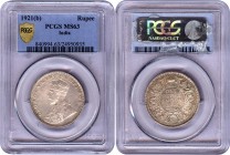 Silver One Rupee Coin of King George V of Bombay Mint of 1921.