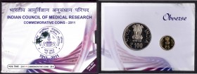 UNC Coin Set of Centenary of Indian Council of Medical Research of 2011.