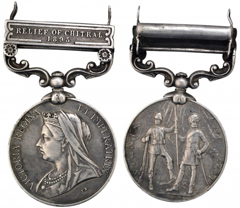 British India
Medal, Victoria Queen, Silver Medal, 1895, Relief of Chitral (189...