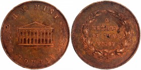Copper Medal of HM Mint Bombay of British India.