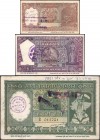 Set of Three Khadi Hundi Indian Banknotes.