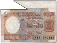 Error Two Rupees Banknote Signed by C Rangarajan of Republic India.