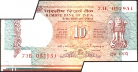 Error Ten Rupees Banknote Signed by C Rangarajan of Republic India.