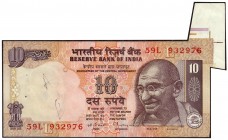 Error Ten Rupees Banknote Signed by C Rangarajan of Republic India.