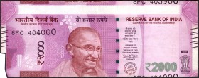 Paper Sheet Cutting Error Two Thousand Rupees Bank Note Governor Urjit R Patel of 2016.