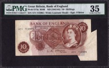 Error Ten Shillings Banknote of Great Britain of England.