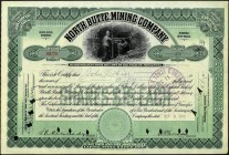 Stock and Share Certificate of North Butte Mining Company of 1912 of USA.