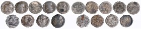 Silver Drachma Coins of Different Rulers of Western Kshatrapas.