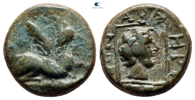 Thrace. Abdera circa 350-323 BC. 
Bronze Æ

15 mm., 2,48 g.



very fine