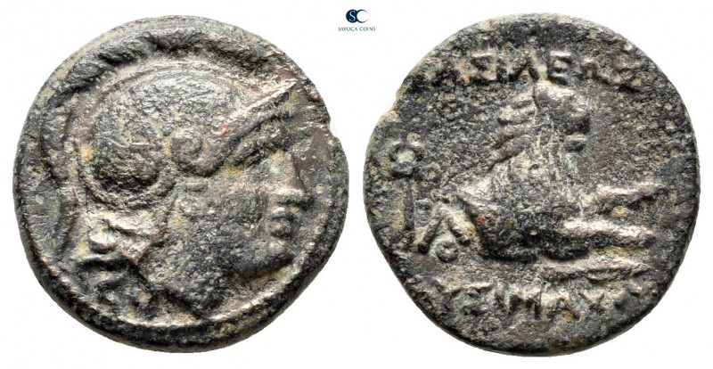 Kings of Thrace. Macedonian. Lysimachos 305-281 BC. 
Bronze Æ

13 mm., 2,20 g...