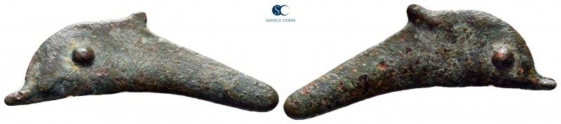 Scythia. Olbia circa 525-350 BC. 
Cast dolphin Æ

30 mm., 1,44 g.



very...