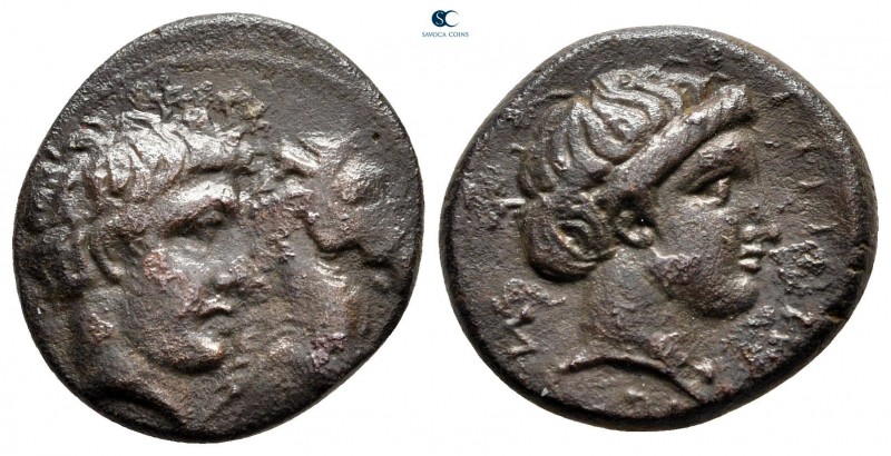 Thessaly. Gyrton circa 350 BC. 
Bronze Æ

18 mm., 3,53 g.



very fine